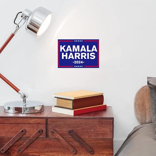 Image of 10 Pack Kamala Harris for President Car Sticker - 5 x 3.5 Inches - Presidential Campaign Vinyl Decal Bumper Sticker, Political Support, Waterproof, Ideal for Cars, Laptops, Window (Harris 2024 Blue)