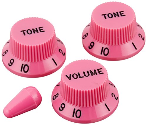 【GP FACTORY】ストラトキャスター用ドレスアップノブ4点セット(2ボリューム、1トーン、レバースイッチ) ピンク インチサイズ 日本製 GPF-KPSET-ST-PNK_i-4Pのサムネイル