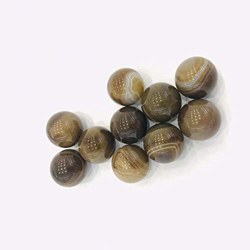 AZOOB Esfera de Piedra de Cuarzo de ágata marrón Natural de 5 Piezas, Esfera de Bola de Piedras Preciosas de Cristal de Cuarzo for la Venta ERTEYIN