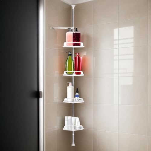Étagère d'angle debout pour douche stable et paniers de rangement - 4