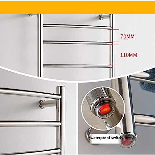 Calentador de Toallas eléctrico para baño, toallero calefactable de Pared, radiador de Pared de 7 Barras, toallero, enchufable.