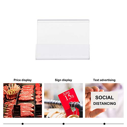 ULTECHNOVO 10 Unidades de Plástico Transparente Com Etiqueta de Mercadoria E Sinal de Exibição Supor