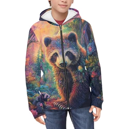 Boys Full-Zip Hoodie Size 6-16 Casual Long Sleeve Hooded Sweatshirts Fall Jacket