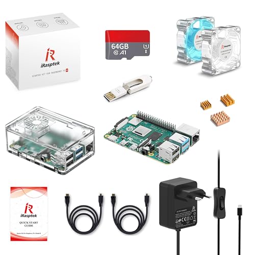 Alimentatore USB-C 5,1V 3,5A con interruttore on/off (1,5 m), dotato di filtro antirumore, appositamente progettato per il Pi 4 Modello B, mantiene il tuo Pi 4B in funzionamento senza problemi e al massimo delle prestazioni, basta premere il pulsante per accendere/spegnere la scheda Pi 4. Dotato di 2 cavi display verso display di alta qualità (1,3 m) per la connessione a schermi display 4K.