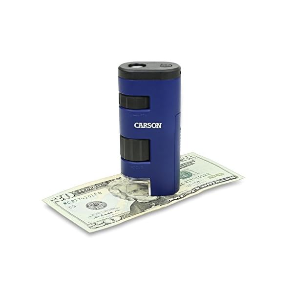 Carson PocketMicro 20x-60x Taschenmikroskop mit LED und asphärischen Linsen (MM-450) – Bild 3
