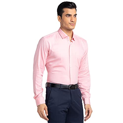 Image of Park Avenue Men's Cotton Blend Checks Pattern Slim Fit Semi Cutaway Collar Full Sleeve Formal Shirt