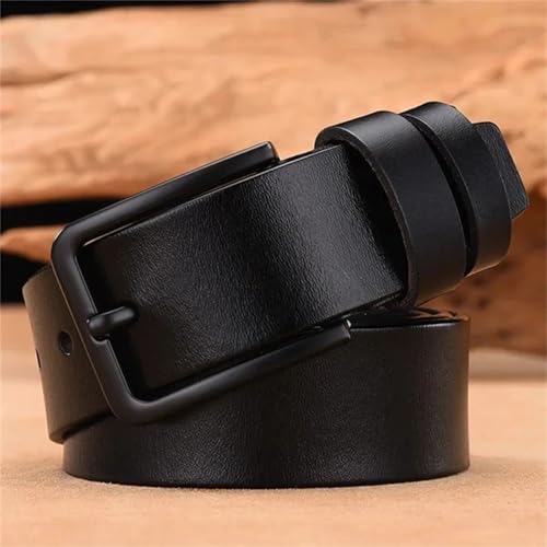 Men's Genuine Leather Belt with Pin Buckle Stylish Cowhide Strap for Jeans Soft and Durable Waist Accessory4