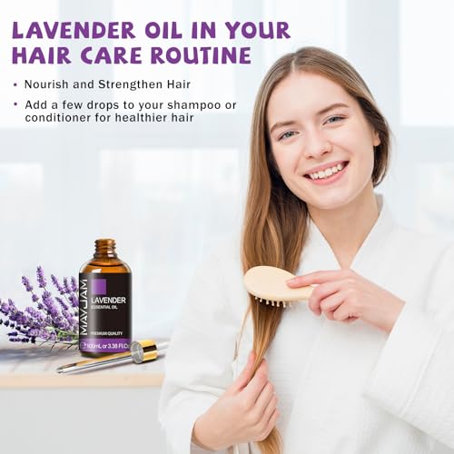 Lavender Essential Oil for Diffusers - Huge 3.38 Fl Oz - Lavender Oil Essential Oil for Skin Care, Hair Care, Massage, Aromatherapy, Soap and Candle Making - Image 5