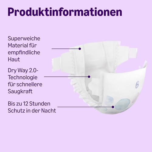 By Amazon Ultra Dry Windeln Größe 6 (15+ kg), Weiß, 70 Stück (1-er Pack) (Früher Unter Der Marke Mama Bear, Identisches Produkt)