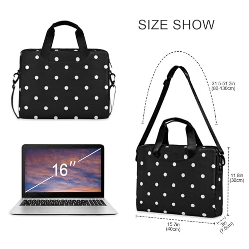 Funda para portátiles 15.6 pulgadas con asa y correa cruzada negra miniatura 5