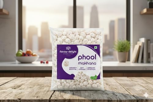 Image of Flavour Delight Premium Phool Makhana 100g | Light & Crunchy Fox Nuts | Roasting & Fasting Snack