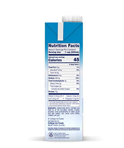 Image of College Inn Chicken Bone Broth, 32 fl oz (Pack of 6)