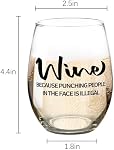 Fatbaby Funny Wine Glass for Women Coworkers, Sarcastic Gifts For Best Friends Sisters Besties, Noël Anniversaire Fête des mères Cadeaux sans fil Vin Glas 15 OZ