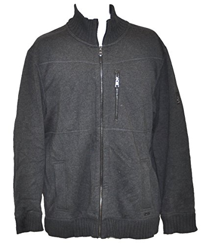Calvin Klein Men's Lifestyle Sportswear Full Zip Sweater Jacket (Medium, Decode Heather)