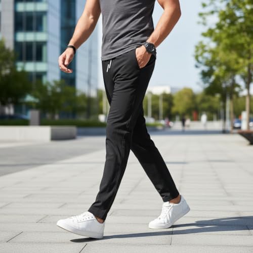 Image of Track Pants for Mens || Joggers for Mens || Men's Sports Regular Fit Polyester Track Pant with Two Side Zipper Pockets (TP20 Pack of 2)