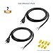 Cable Matters 2-Pack 14AWG 3-Prong Power Cord Replacement 15A, 1875W Appliance Cord 6ft (Replacement Cable, Dishwasher Power Cable NEMA 5-15P to 3-Wire)