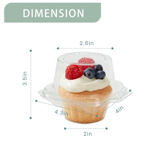 Image of 600 Pcs Cupcake Boxes Individual Cupcake Containers with Lid