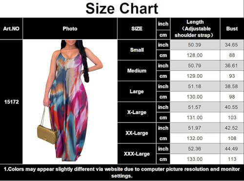 Image of Summer Dresses for Women Spaghetti Strap Beach Floor Length Maxi Sundresses | Floral Print,Casual,with Pockets