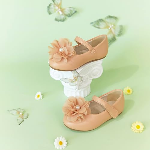 Image of Felix & Flora Toddler Flower Girl Dress Shoes - Girl Ballet Flats Party School Shoes Wedding