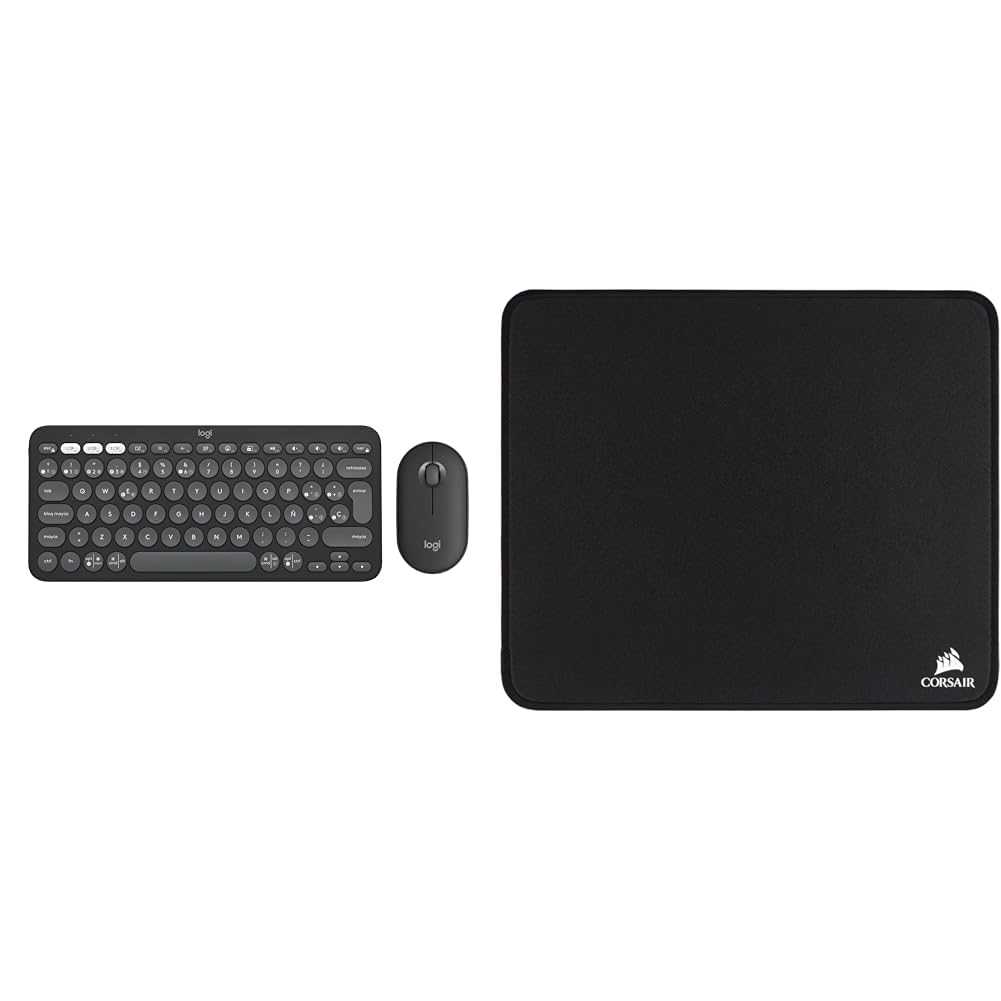 Logitech Pebble 2 Combo, & Corsair MM350 Champion Alfombrilla para Juegos