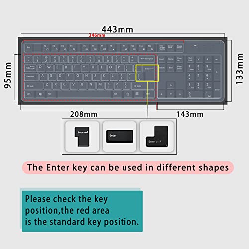 Protector de teclado transparente para PC 104/107 teclas miniatura 2