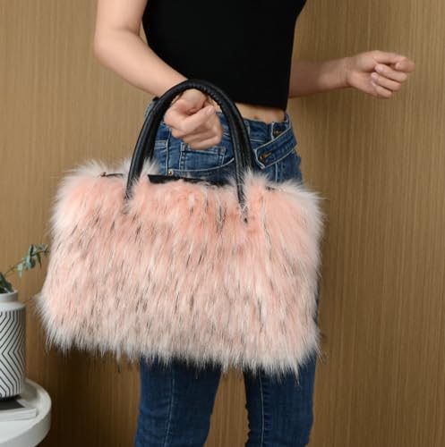Sac fourre-tout pour femmes grand sac à main cabas peluche hiver