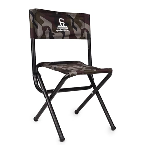 Image of GREENLANDS Folding Camping Chair | 100kg Capacity | Camouflage | Rust-Proof Steel | Lightweight 2.25kg | Outdoor Camp Chair | Camo