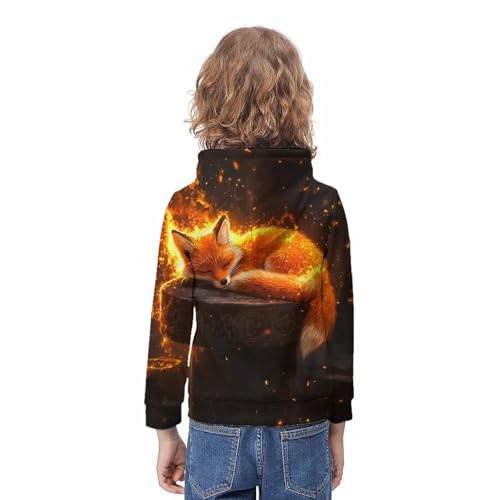 Sweat à capuche enfant renard 3D pull graphique 12-14 ans - 4
