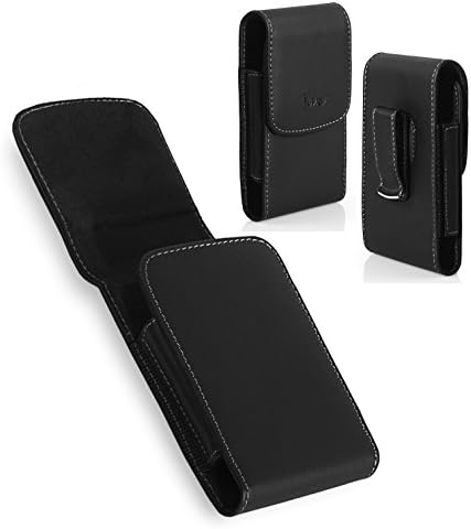 Leather Case for Samsung Galaxy Avant, TMAN Premium Vertical Pouch Protective Carrying Holster with Belt Clip (Fits with Otterbox, Lifeproof, Waterproof, Battery and Other Armor Case)