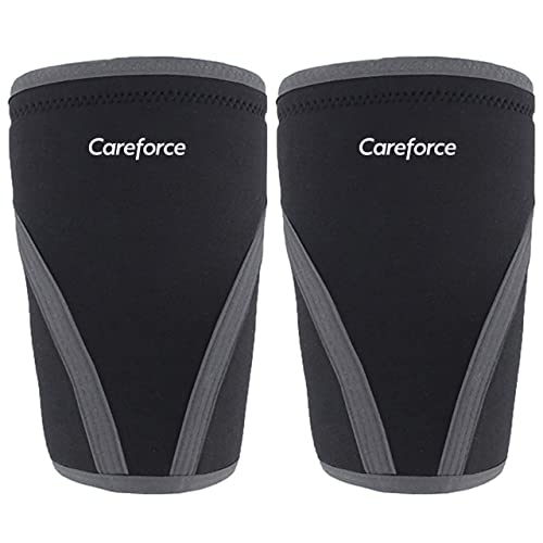 Careforce Knee Cap for Men Sports 7mm Compression Knee Cap in Gym, Extra Support in Powerlifting Knee Caps for Women for Workout Training, Fitness 7mm Knee Sleeve for Weightlifting, Neoprene,1Pair- XL