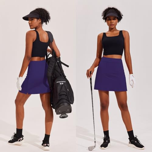 Image of Ekouaer 16 inch Golf Skorts for Woman with Inner Pockets Silicone Grippers Tennis Skirt Quick Dry Athletic Pickleball Skort