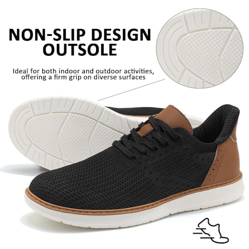 Mens Slip On Casual Dress Sneakers Oxfords Business Shoes Mesh Breathable Walking Shoes Tennis Comfortable3