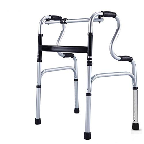 UWYTGF Lightweight Folding Rollator Walker with Wheels Adjustable Height and Detachable Legs Wheeled Mobility Aids