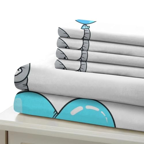 Housse de couette 3 pièces élephant parure de lit microfibre king super douce - 6