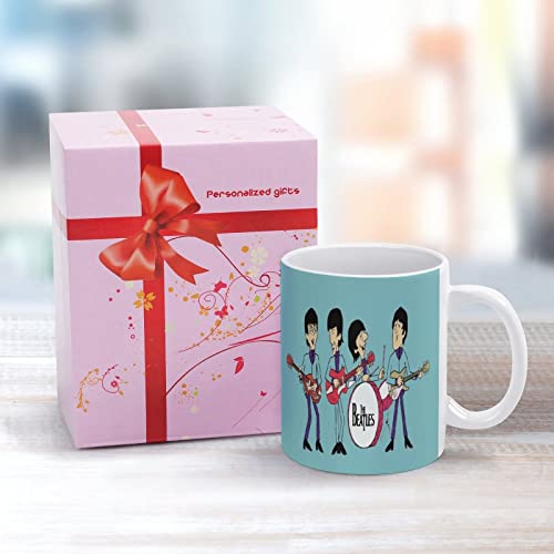 FSIGOM The Beatles Tasse à thé et café avec boîte cadeau, 445,2 g, meilleur cadeau pour petit ami, frère, papa, amis - Les Beatles, Paul McCartney, John Lennon, RIngo Starr, George Harrison FSIGOM The Beatles Tasse à thé et café avec boîte cadeau, 445,2 g, meilleur cadeau pour petit ami, frère, papa, amis – Image 4