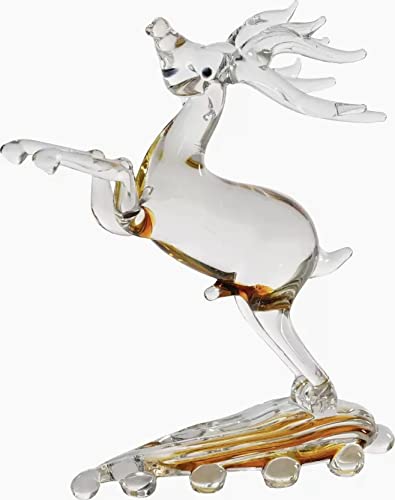 Crafts Animal Showpiece | Jumping Glass Showpiece | Statue | Statue for Home and Table Decor
