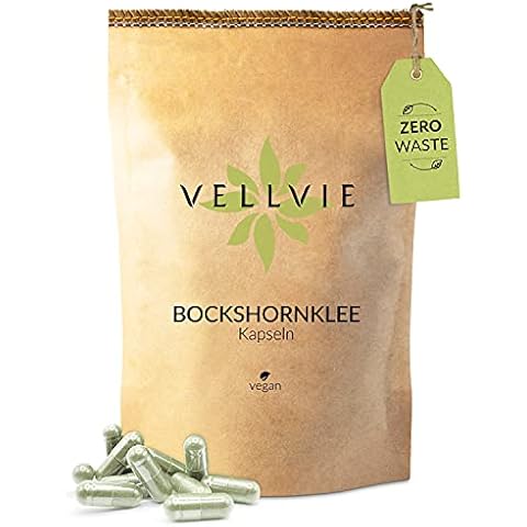 Bockshornklee Kapseln Aktiviert 1500mg Plastikfrei & Zero Waste 180 Stk. Hochdosiert Vegan ohne Extrakt, Boxhornklee zum Stillen und zur Stillzeit, Fenugreek Nachfüllpack von VELLVIE Cover