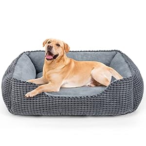 Cama Perro Grande, JOEJOY Cama para Perros Lavable y Esponjosa Cama Perro, Cama Perros Medianos y Grandes Cama para Mascotas para Perros y Gatos(89x64x23cm)
