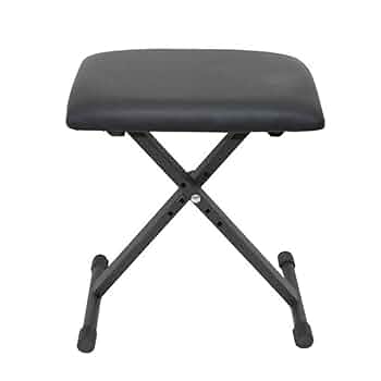 キーボードベンチ ピアノ椅子 折りたたみ式 38×26×45cm ブラック キーボードチェア キーボード ピアノ 椅子 ピアノベンチ