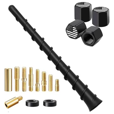 The Original 7 Inch - Car Wash Proof Short EPDM Rubber Antenna Accessories Cover