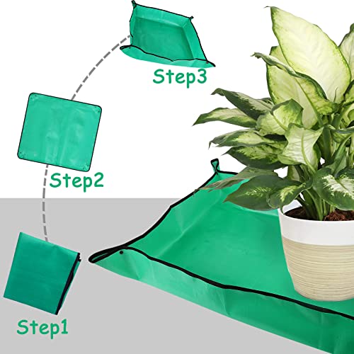 39.4" X 39.4" Gardener Repotting Tray Mat Indoor Plants Potting - Thickened Pe Transplanting Mat Waterproof House Plants Potting Tray Succulent Mat Portable Potting Soil Gardening Mat #TOP2