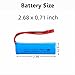 Cecicebb 3.7V 1500mAh Li-ion Battery JST Plug for RC Trucks QHX-557F Foam Blaster Toys 2 Pack with USB Charger