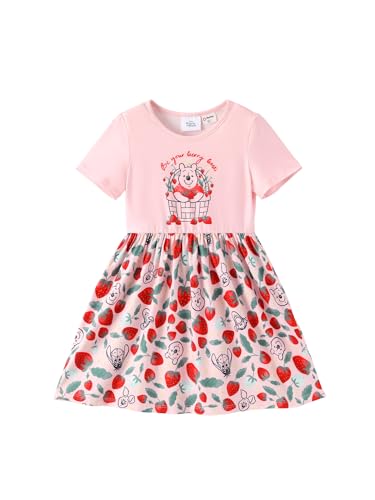 Image of Disney Minnie Mouse Princess Frozen Elsa Stitch Girls Dress Sleeveless & Short Sleeve Casual Summer Clothes Baby to Toddler