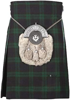 The Scotland Kilt Company Mens Black Watch 5 Yard Acrylic Party Kilt