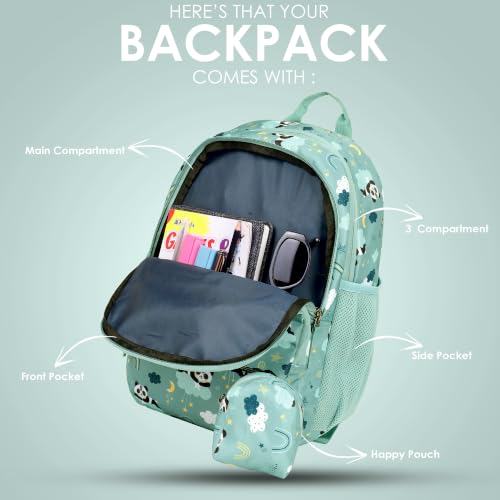 Image of BEAUTY GIRLS BY HOTSHOT PANDA 1837|school bag for girls|kid backpack for girls|15.5INCH|water resistant|20 L school bag
