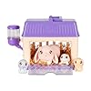 Little Live Pets Bunny Mini Interactive Toy Set, Hutch Animal Playset with 3 Surprise Babies, 20+ Sounds, Bunny Accessories for Girls Ages 3+