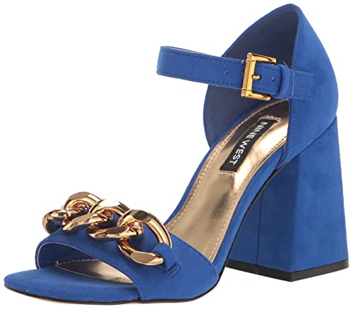 Nine West Jerri sandale à talon haut en cuir noir pour femme