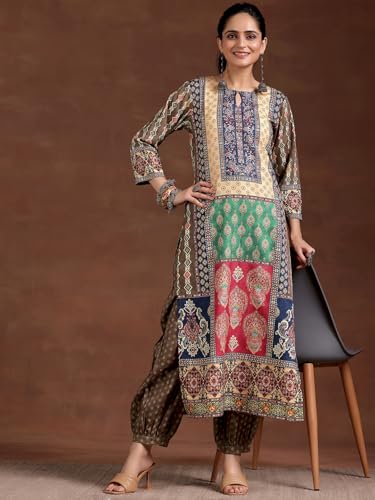 Image of Libas Printed Crepe Straight Kurta