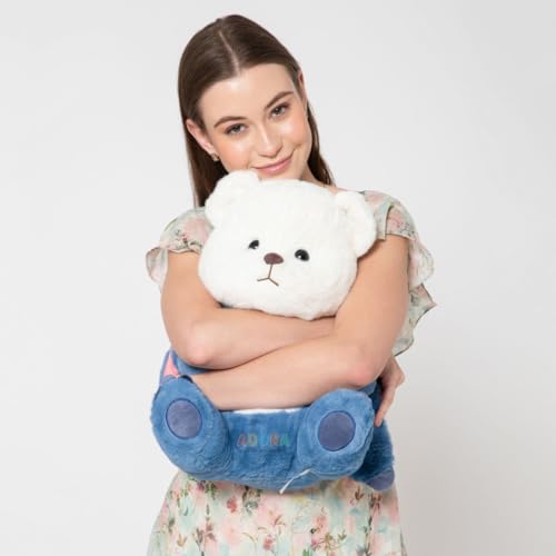 Image of ADORA Hoodie Teddy Bear Soft Toy | Cute Huggable Plushie for Kids & Girls | Blue Soft Toy Gift | Birthday Gift Teddy Bear with Hoodie | Soft Plush Toy for Girlfriend & Sister- 50 cm