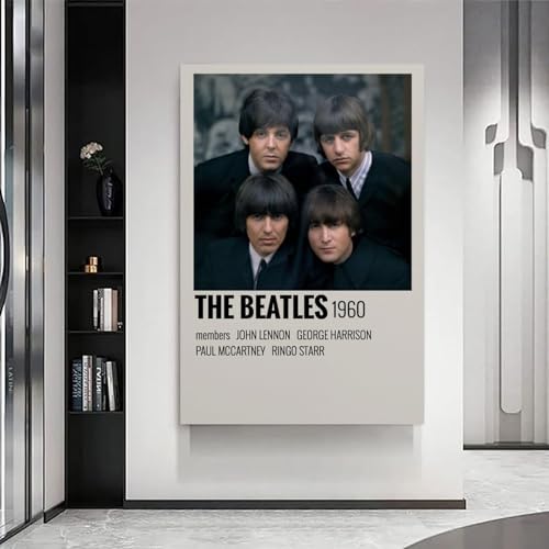 INEOUT Poster décoratif sur toile The Beatles (1960) – Impression d’art moderne pour chambre à coucher – 50 x 75 cm - Les Beatles, Paul McCartney, John Lennon, RIngo Starr, George Harrison INEOUT Poster décoratif sur toile The Beatles (1960) - Impression d'art moderne pour chambre à coucher - 50 x 75 cm – Image 8